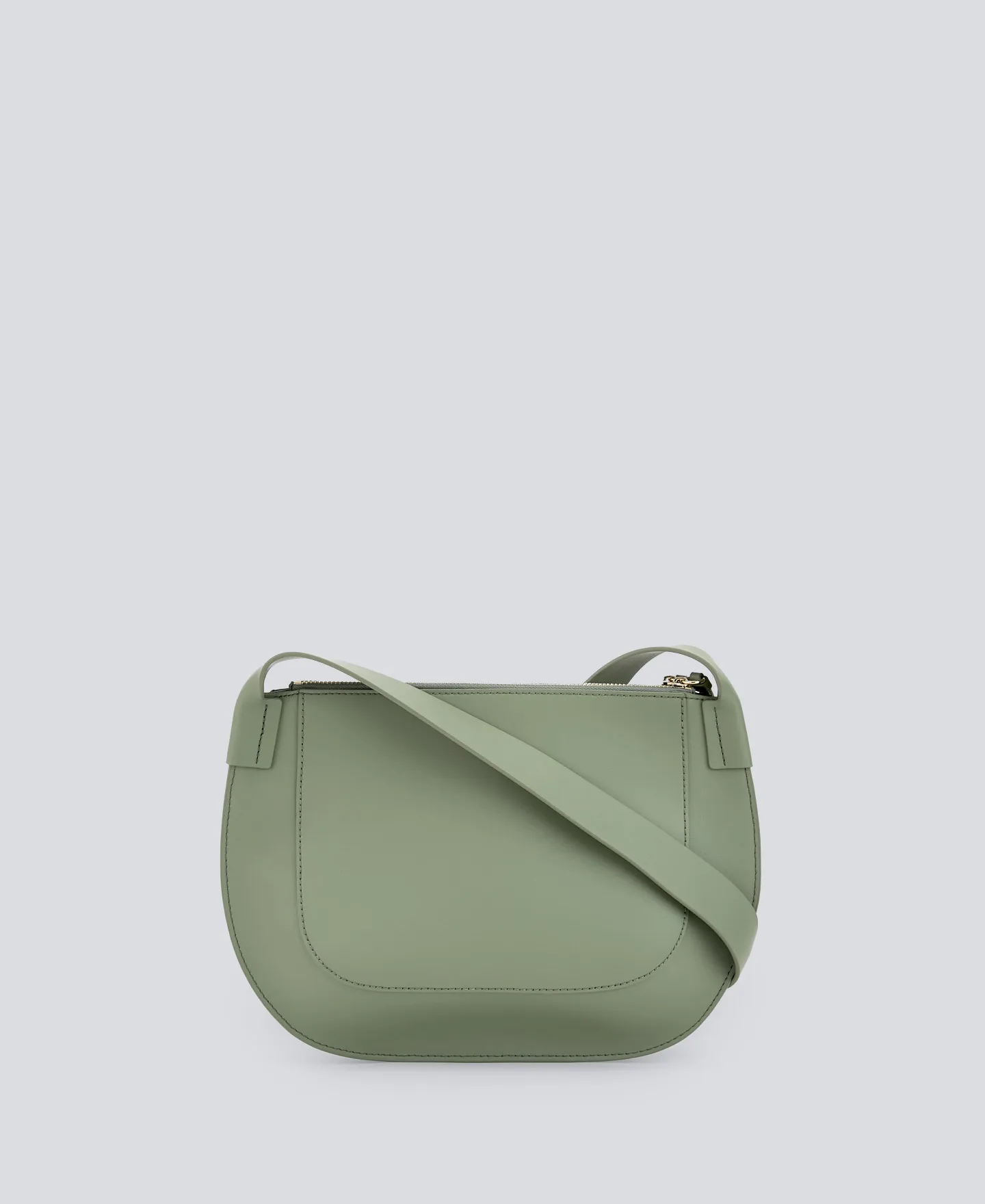 Green leather crossbody woman