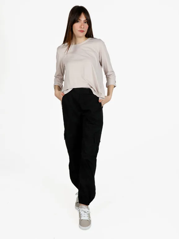 Hdl Milano Pantalón de mujer con grandes bolsillos laterales y puños.