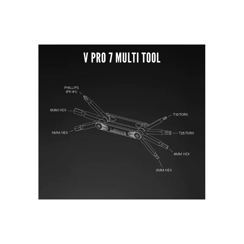 Herramientas para bicicletas Lezyne V PRO 7 (NEGRO)