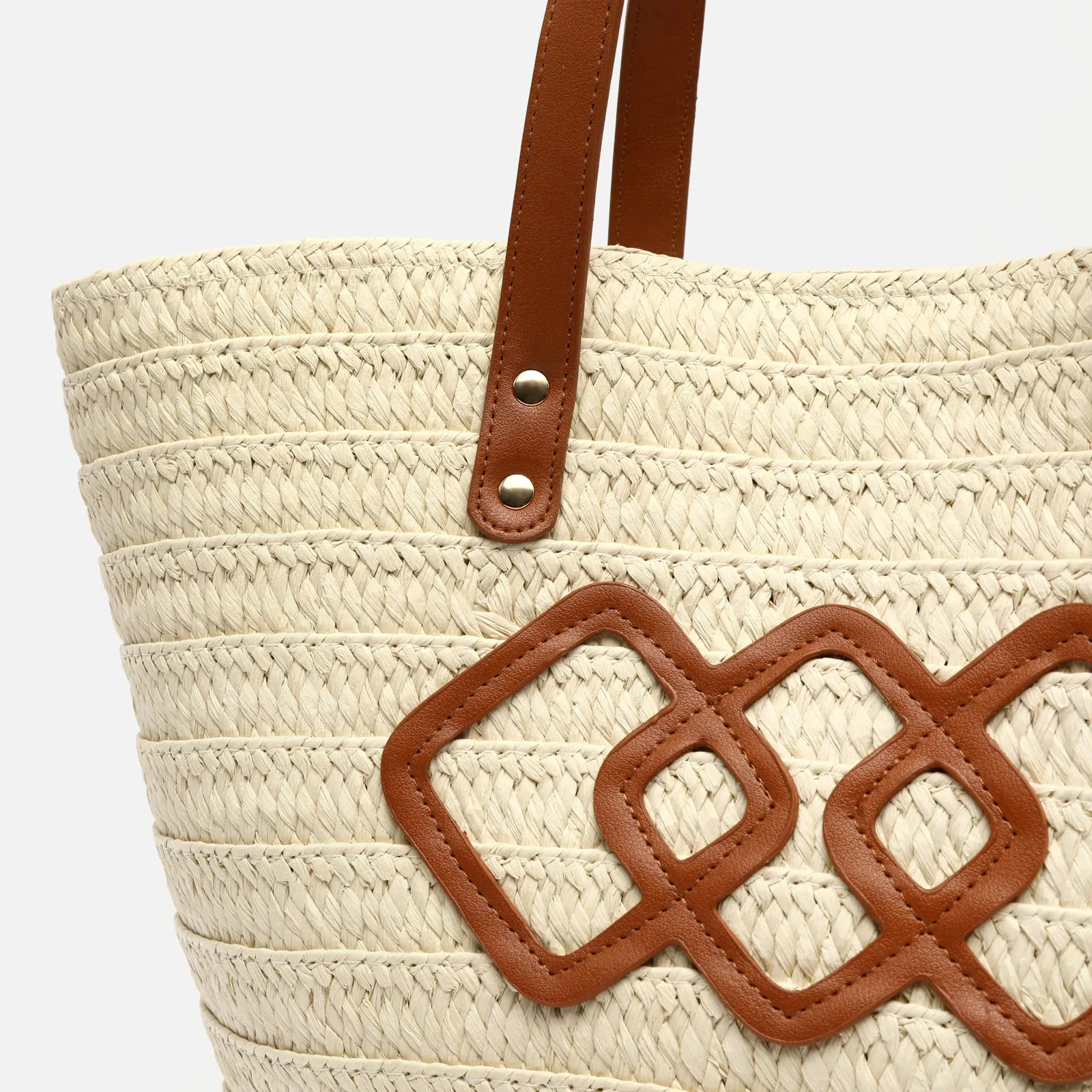 Infinito bolso grande estilo capazo efecto rafia