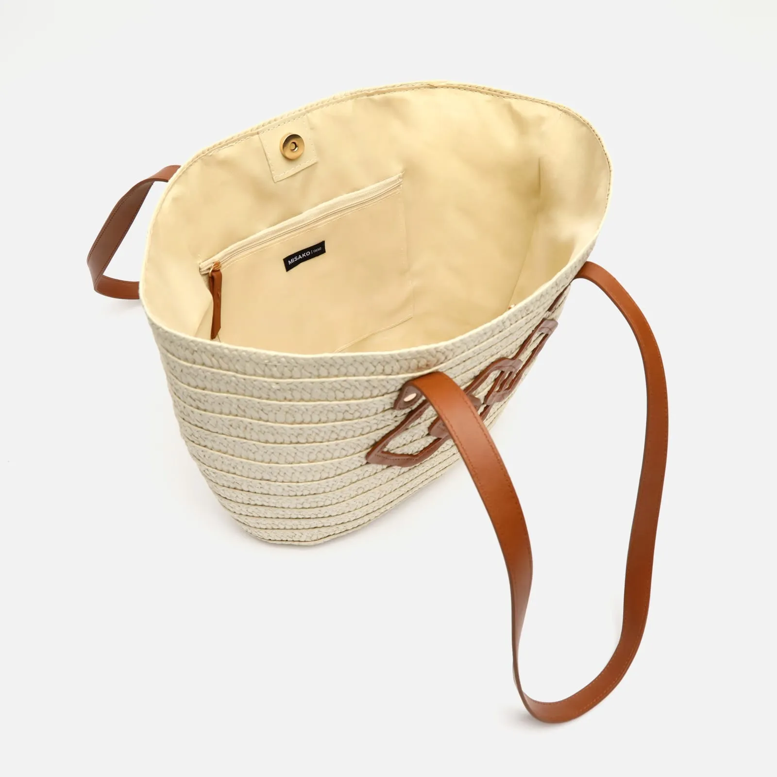 Infinito bolso grande estilo capazo efecto rafia