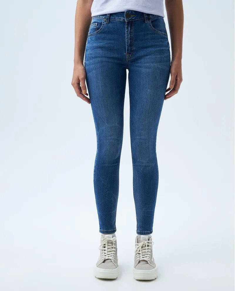 Jean Jegging fit tiro alto para mujer