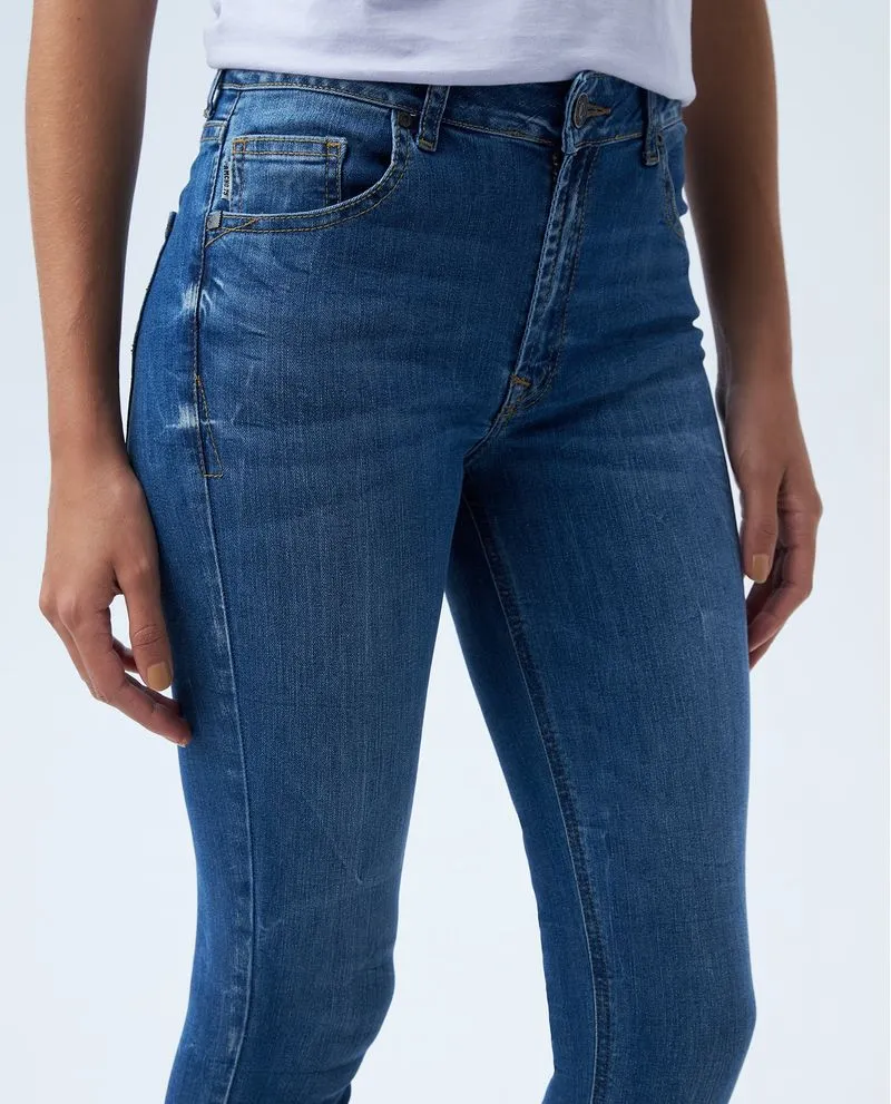 Jean Jegging fit tiro alto para mujer