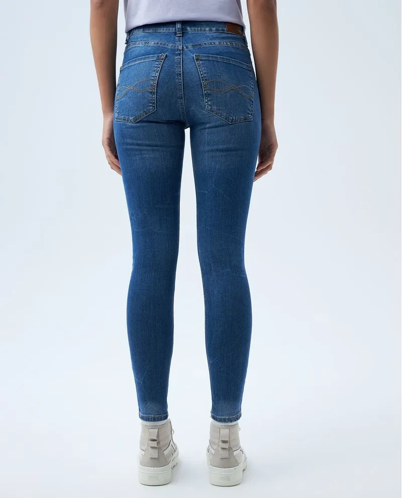 Jean Jegging fit tiro alto para mujer