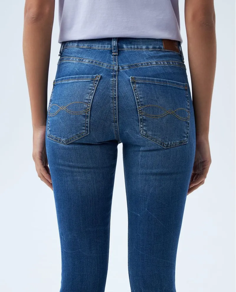 Jean Jegging fit tiro alto para mujer