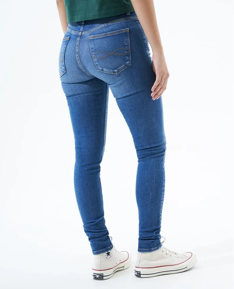 Jean Jegging fit tiro medio para mujer