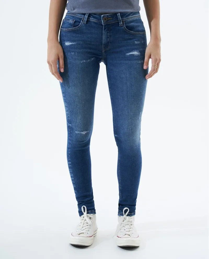 Jean Jegging fit tono medio para mujer