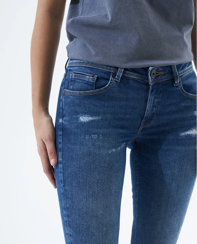 Jean Jegging fit tono medio para mujer