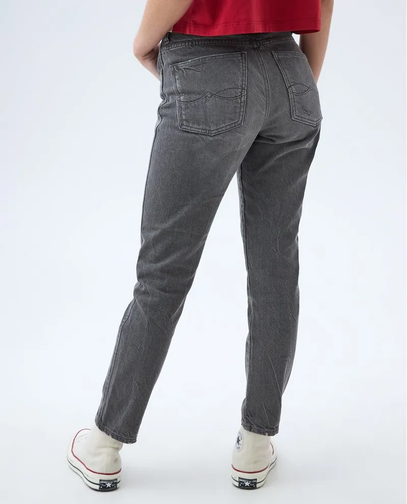 Jean Mom fit gris para mujer