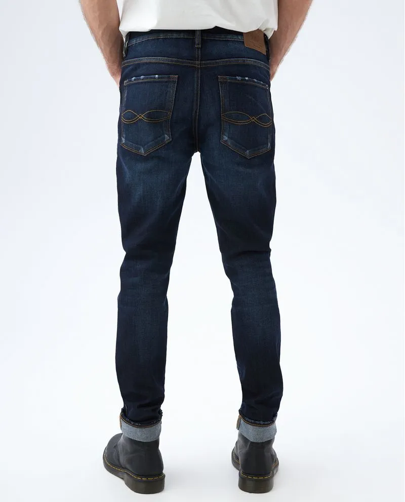 Jean Skinny con mini desgastes para hombre