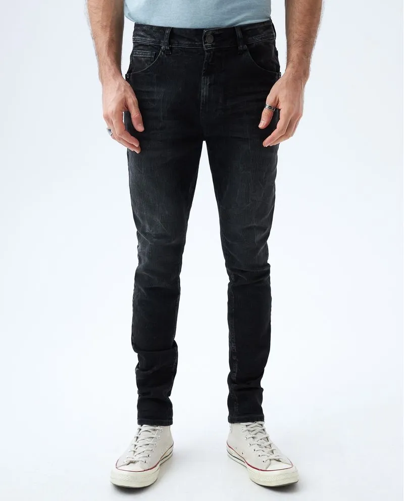Jean Skinny ultra oscuro para hombre