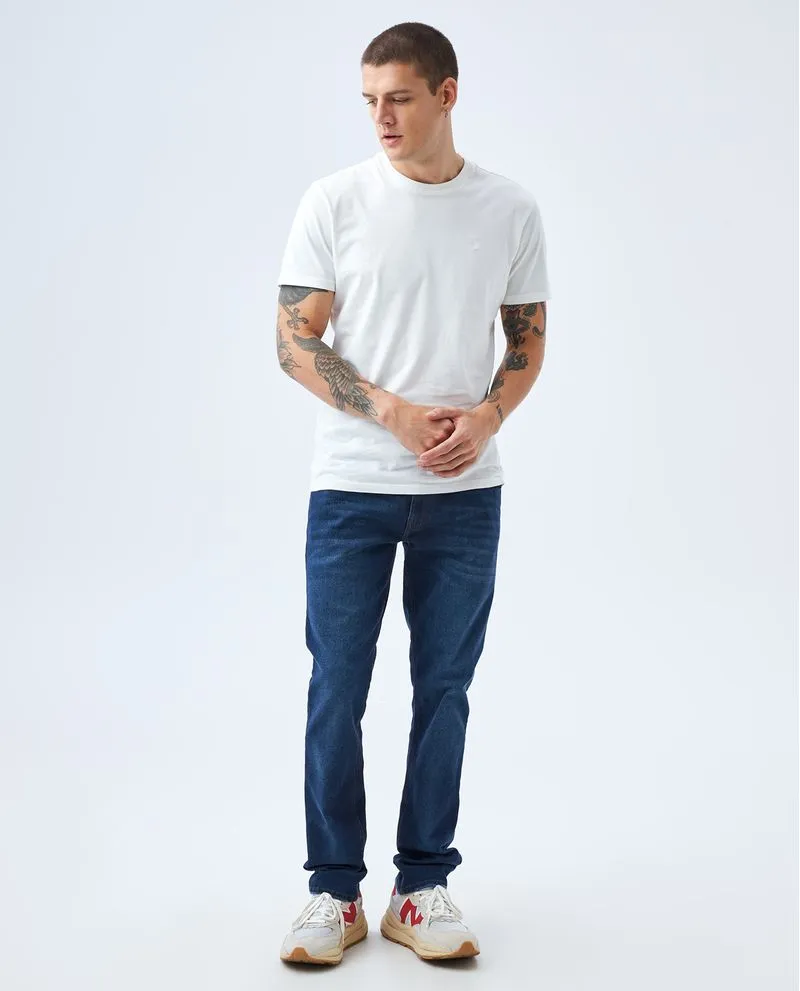Jean Slim tiro bajo para hombre