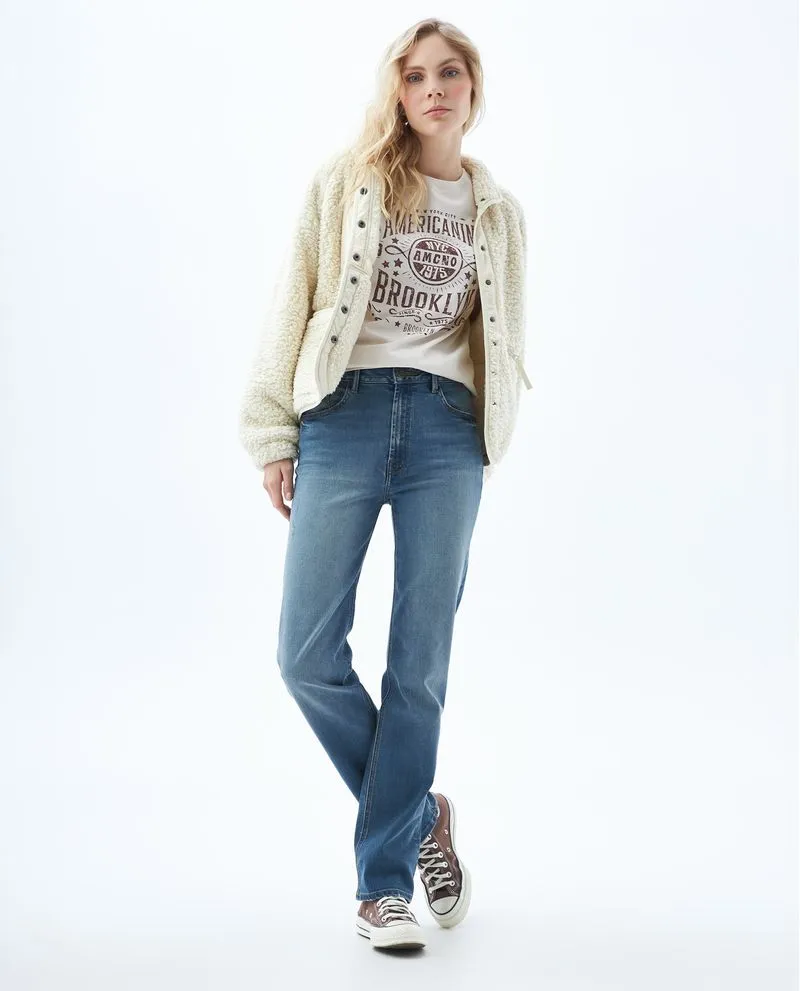 Jean Straight tono medio para mujer