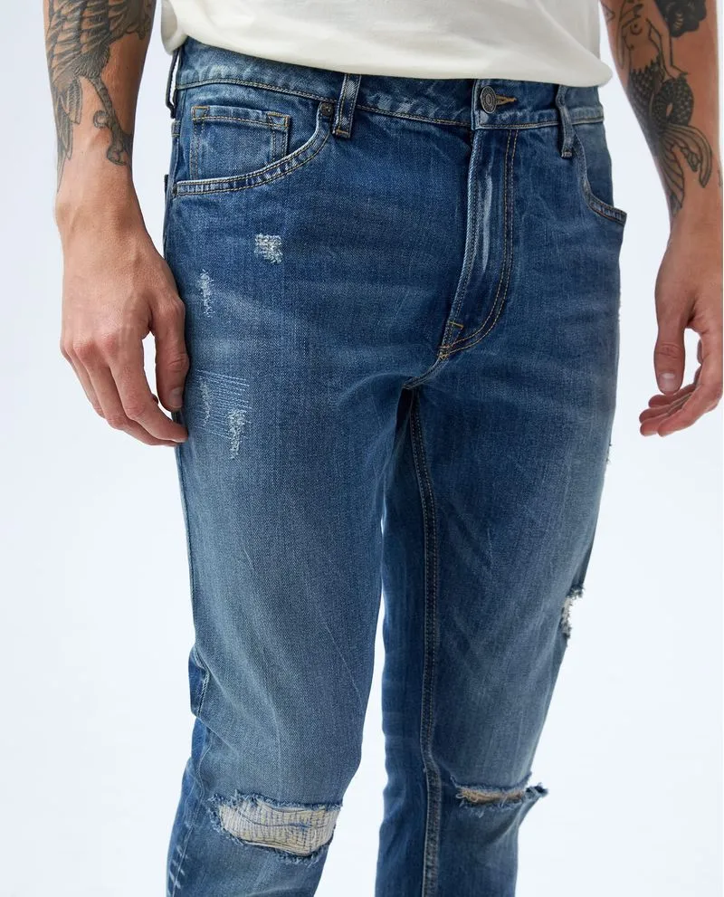 Jean Tapared con roto para hombre
