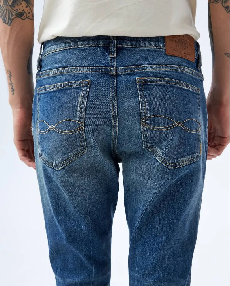 Jean Tapared con roto para hombre