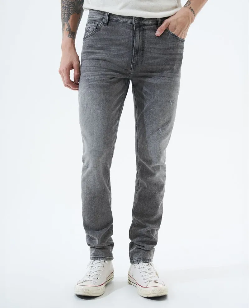 Jean Tapered fit gris para hombre