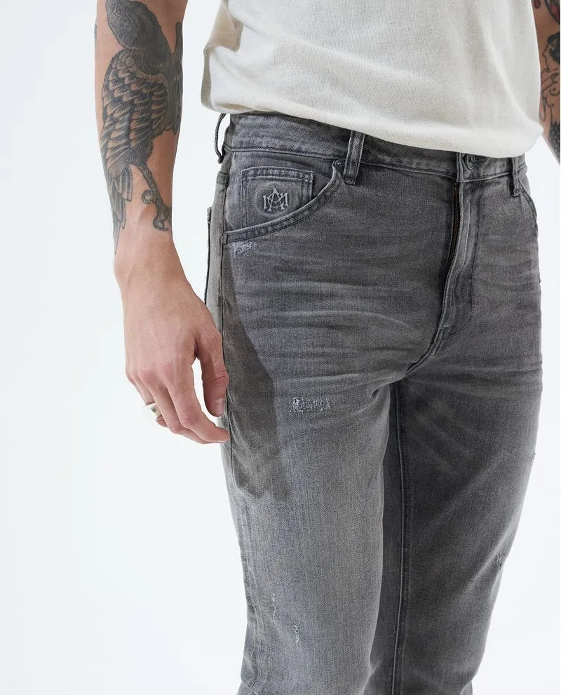 Jean Tapered fit gris para hombre