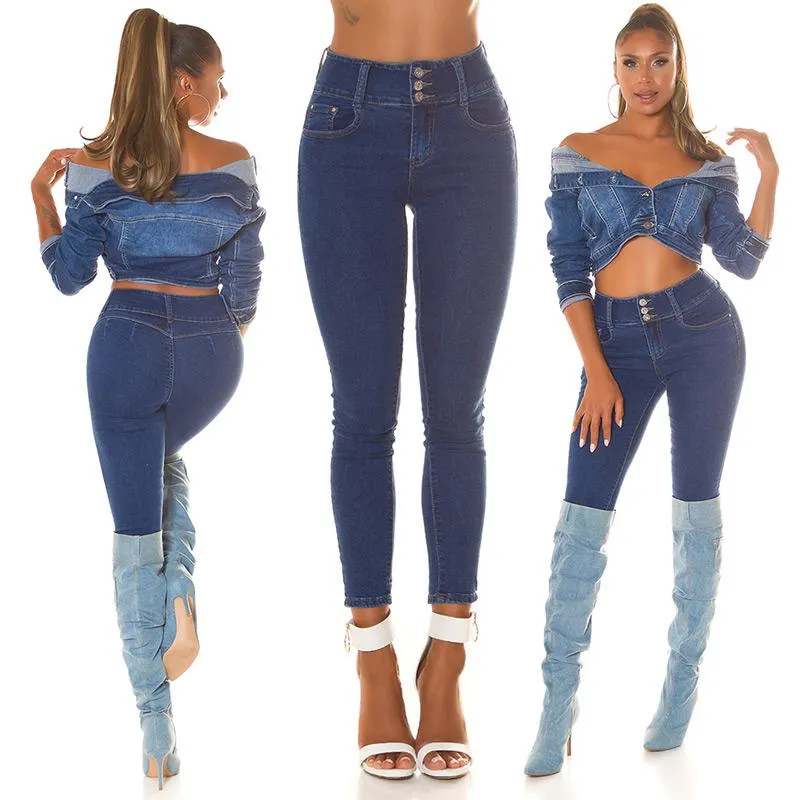 JEANS BáSICOS DE CINTURA ALTA PUSHUP