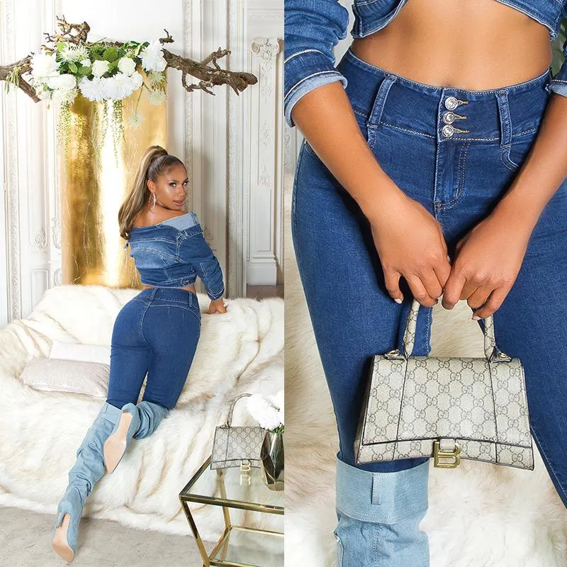 JEANS BáSICOS DE CINTURA ALTA PUSHUP