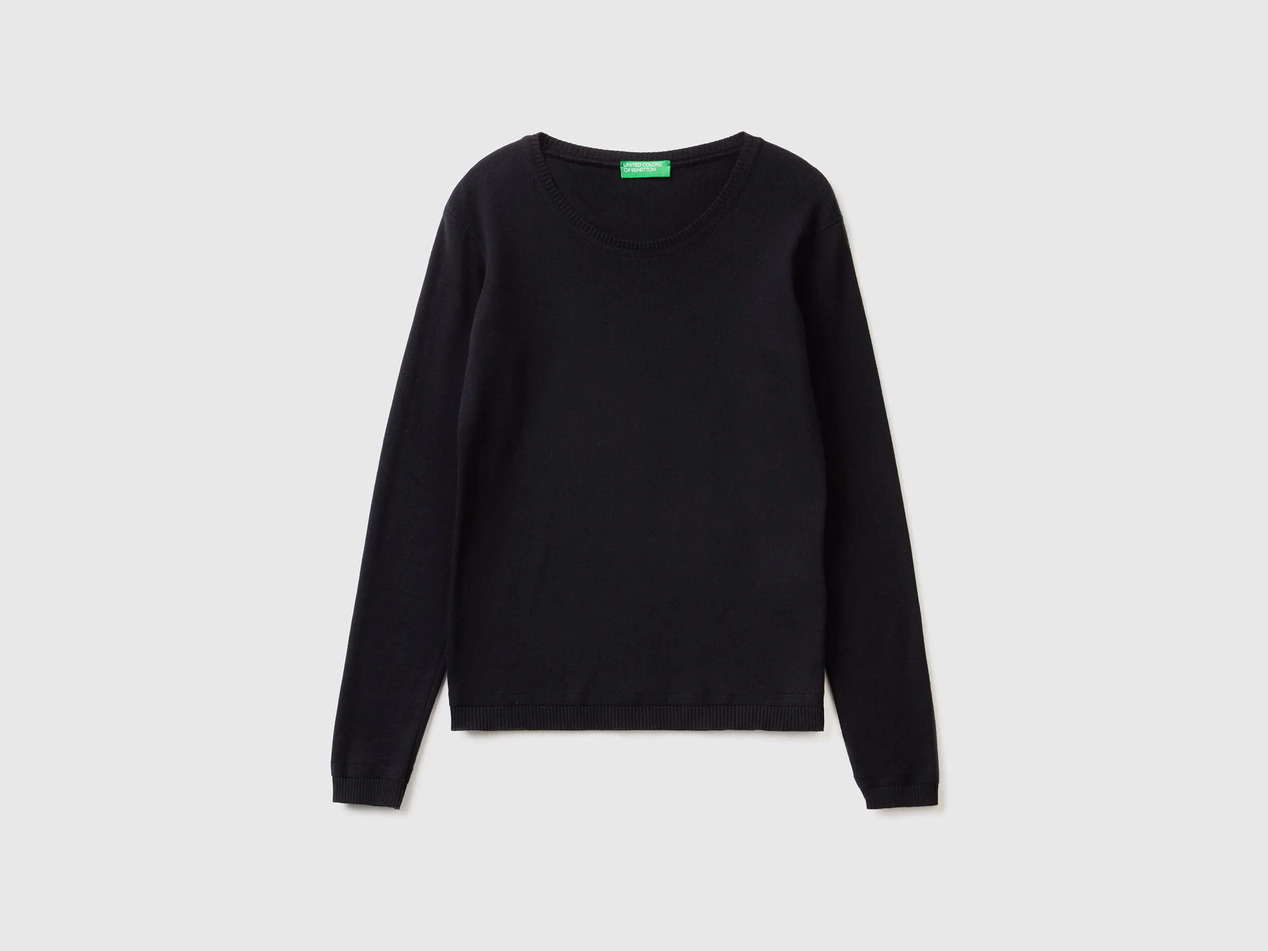 Jersey de cuello redondo de 100 % algodón