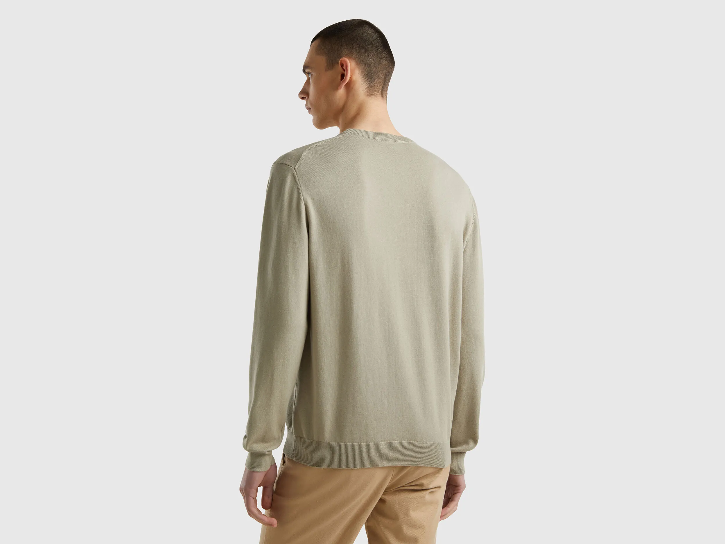Jersey de cuello redondo de 100% algodón