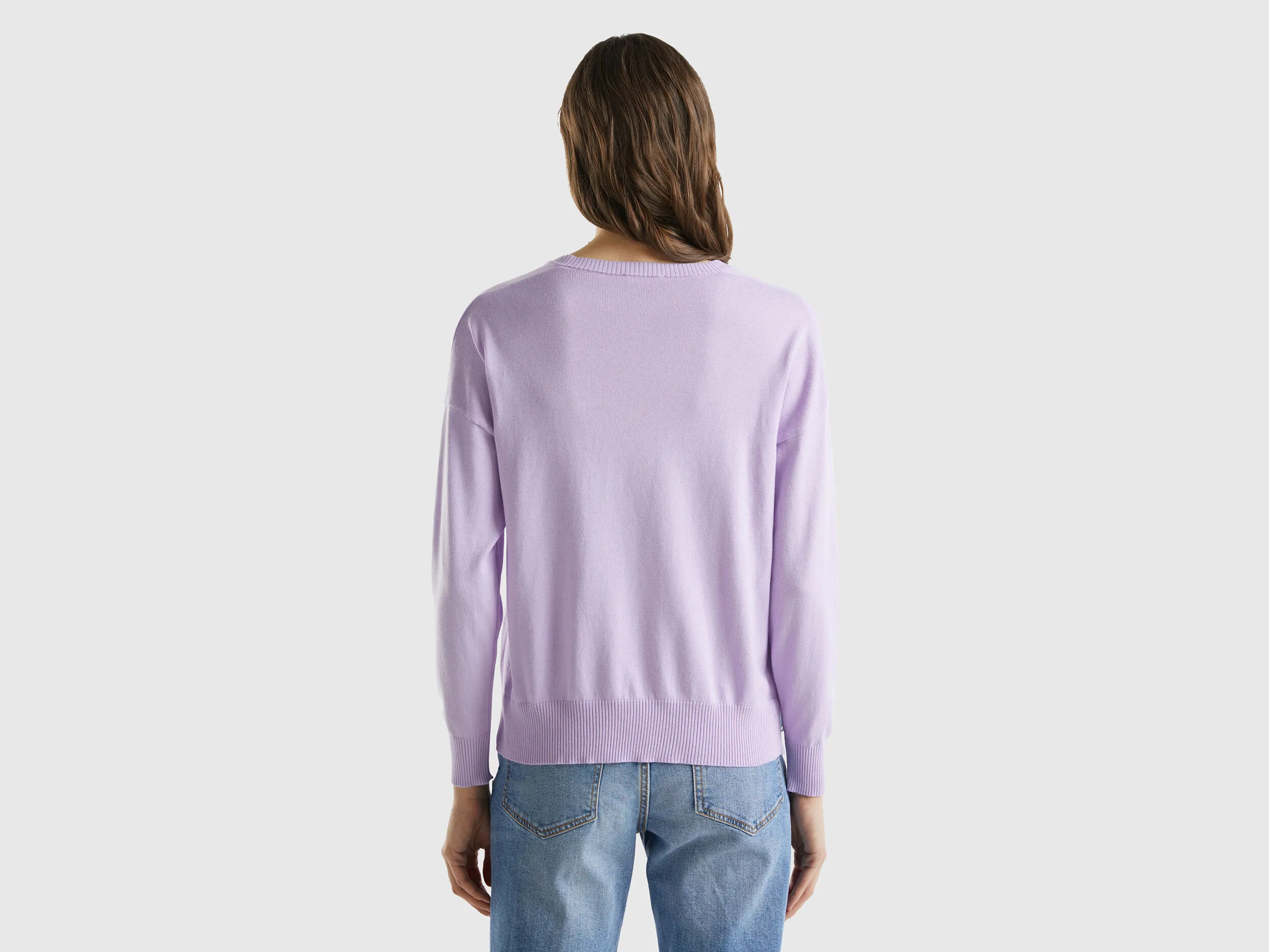 Jersey de Modal® mixto con escote de pico