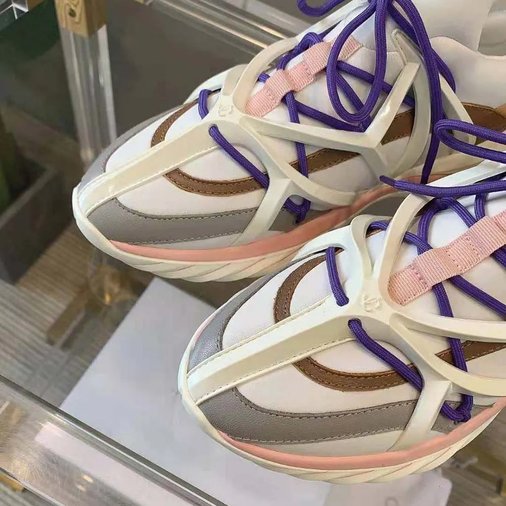 Jimmy Choo Zapatillas Bajas Mujer Cosmos/F Blanco y Rosa Ballet de Piel y Neopreno