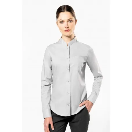 K514CAMISA CUELLO MAO MANGA LARGA MUJER