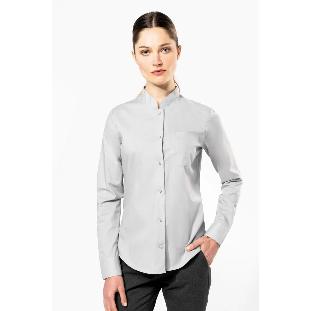 K514CAMISA CUELLO MAO MANGA LARGA MUJER