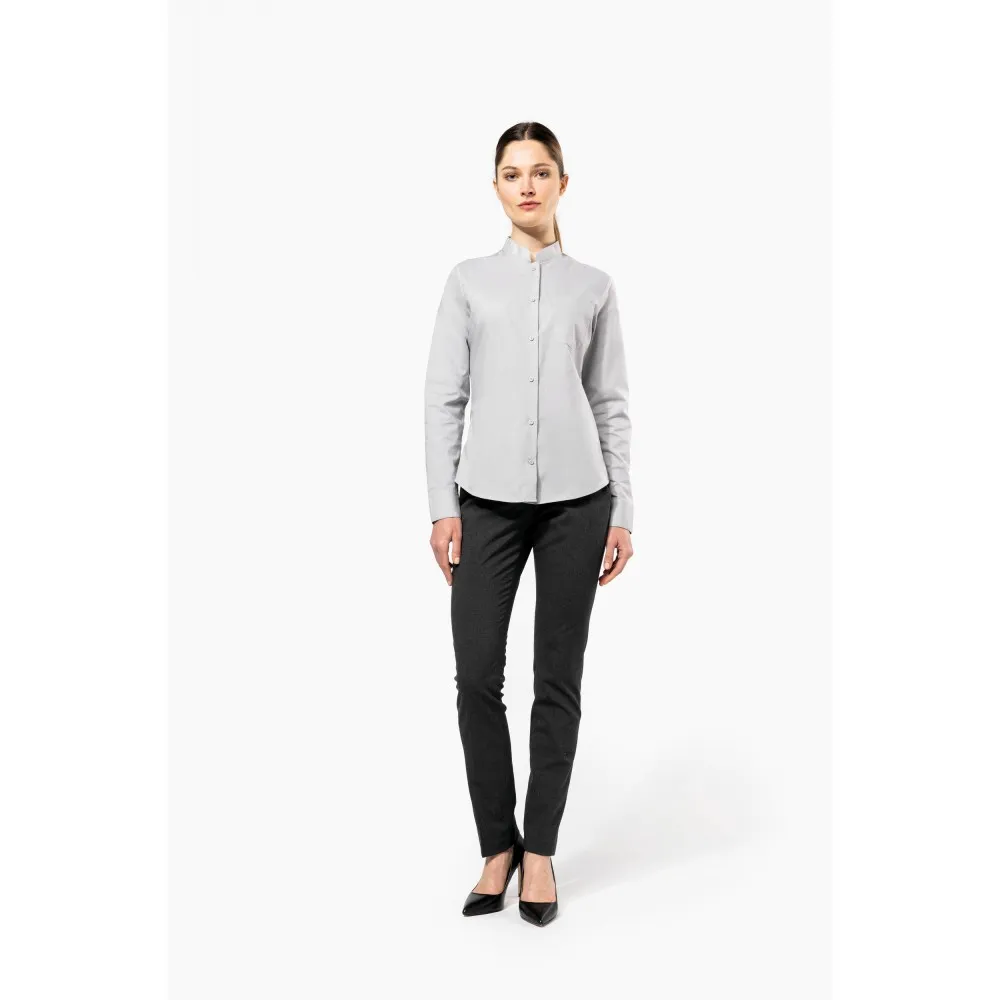 K514CAMISA CUELLO MAO MANGA LARGA MUJER