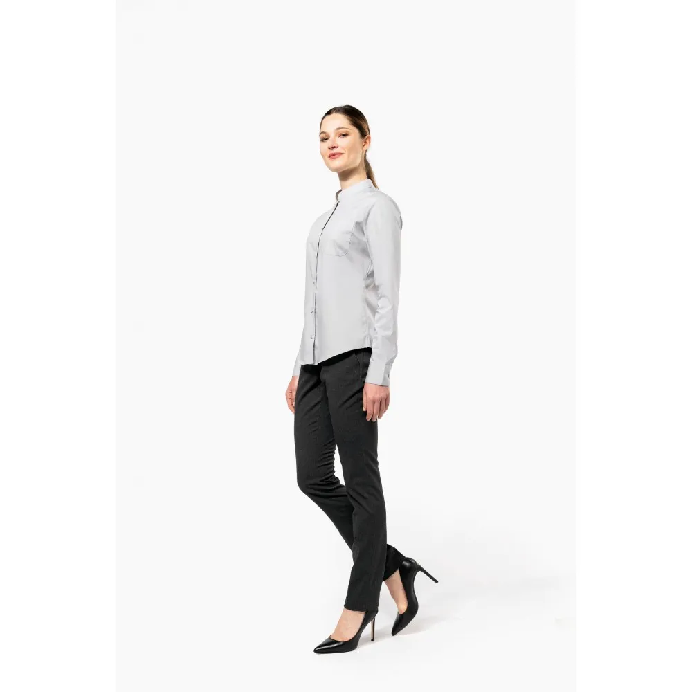 K514CAMISA CUELLO MAO MANGA LARGA MUJER
