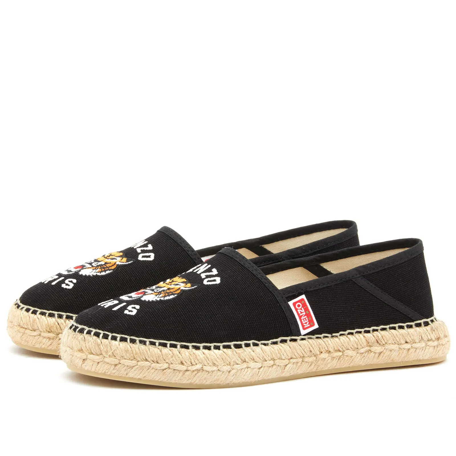 KENZO Women's Tiger Espadrille Shoes Black