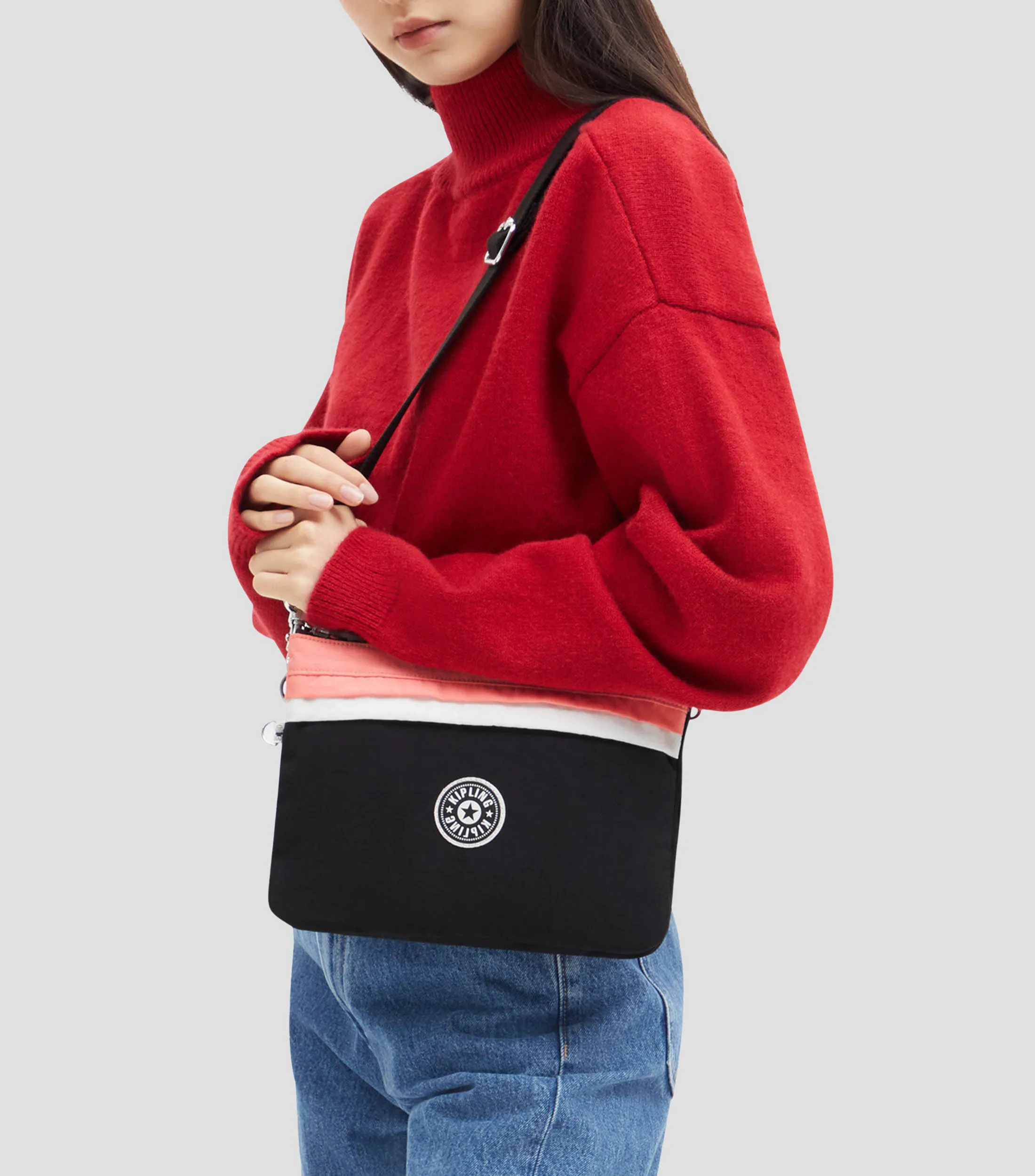 Kipling Bolso crossbody con logo Mujer