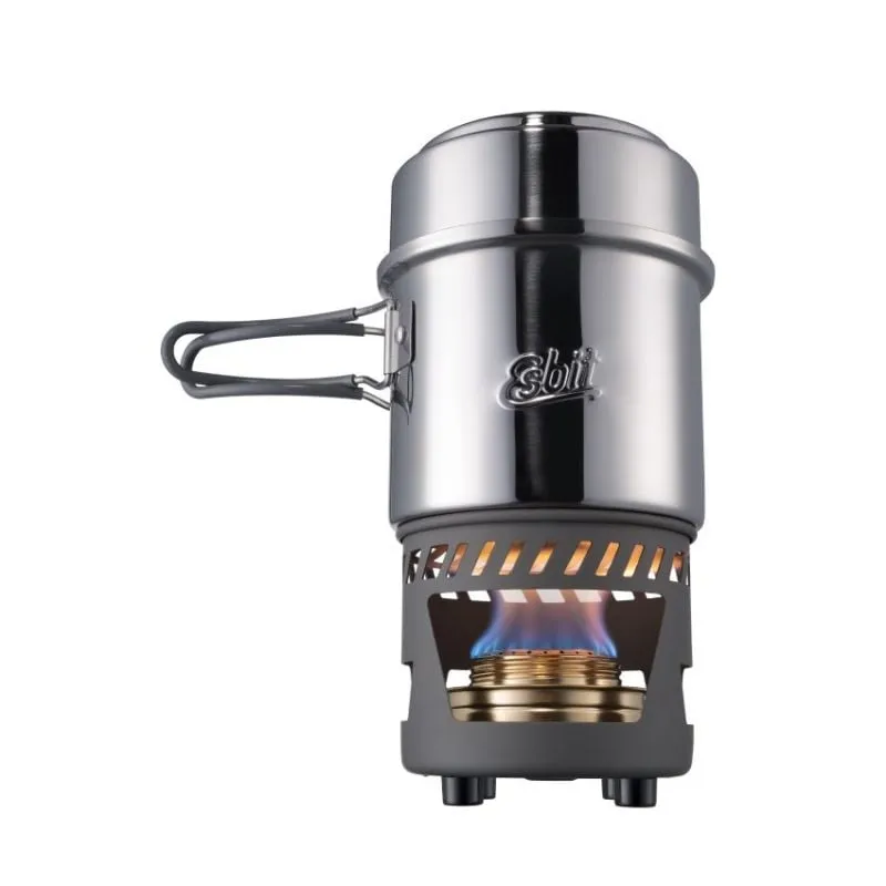 Kit popote Esbit Set de cocina Esbit 985ml Acero inoxidable con quemador (Cs985st)