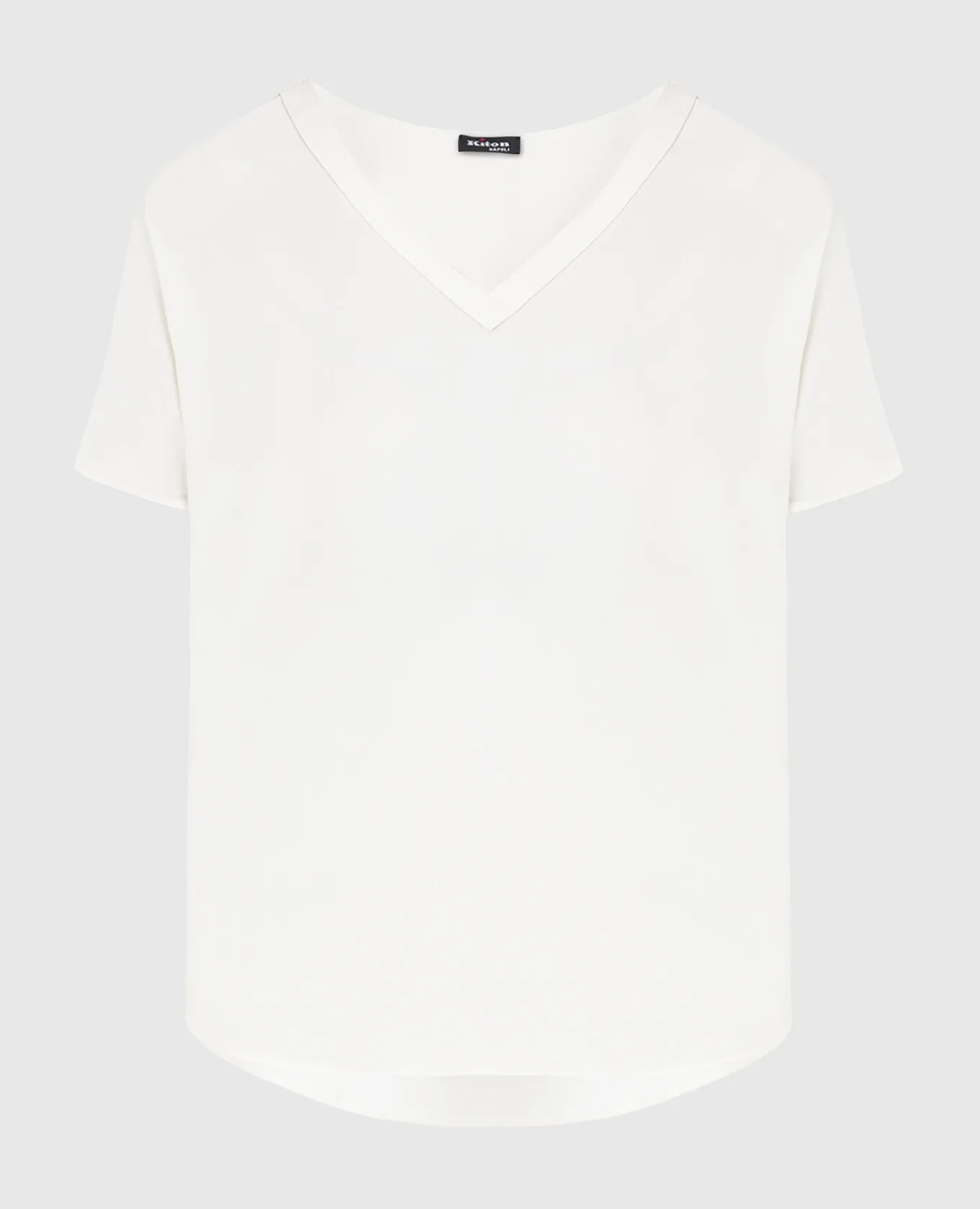 KITON SILK VNECK BLOUSE