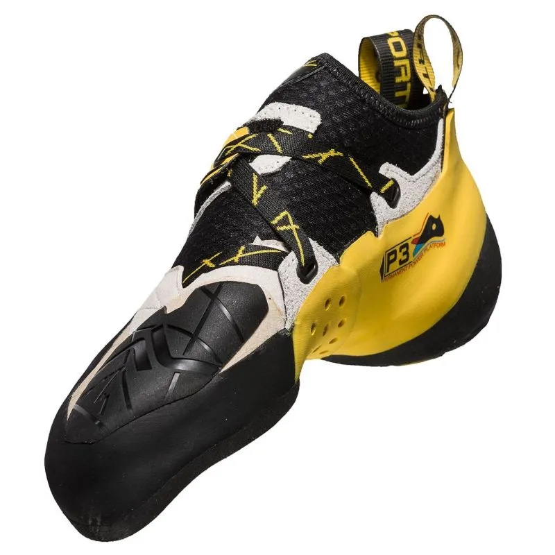La Sportiva Solution (blanco/amarillo) Calcetín de escalada para hombre
