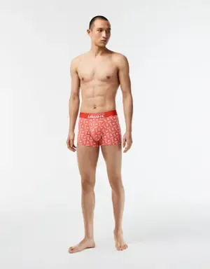Lacoste Pack de 3 calzoncillos de hombre Lacoste en algodón stretch estampado
