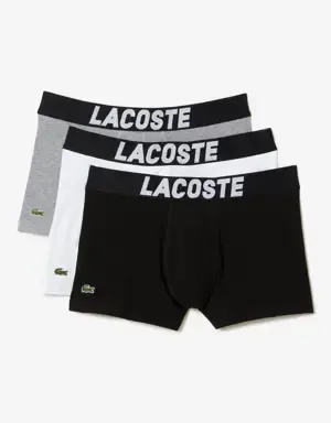 Lacoste Pack de tres calzoncillos de hombre Lacoste en tejido de punto con detalle de la marca