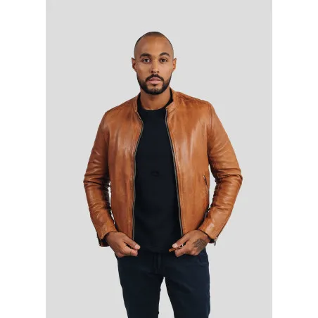 Leather jacket FAISSE GREEN