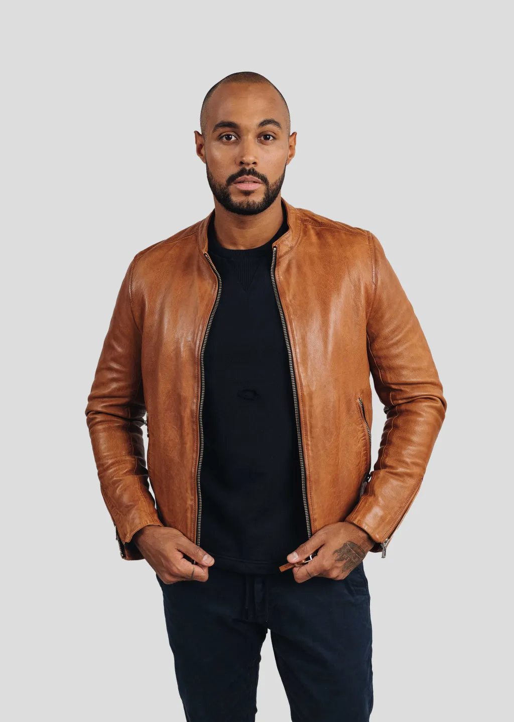 Leather jacket FAISSE GREEN