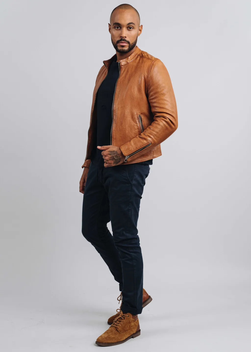 Leather jacket FAISSE GREEN