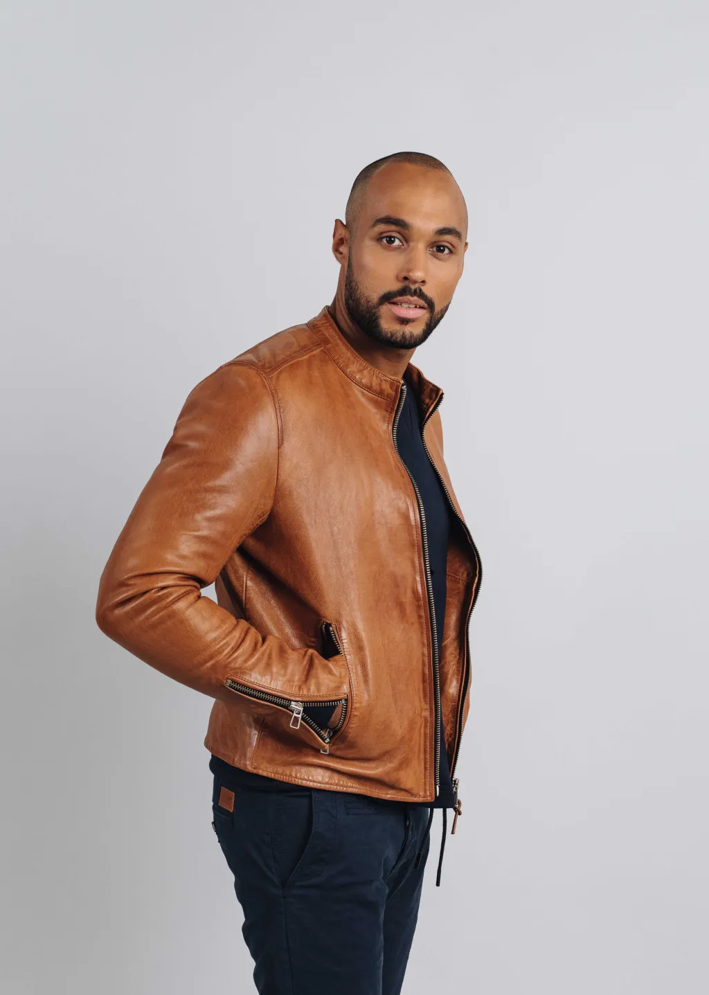 Leather jacket FAISSE GREEN