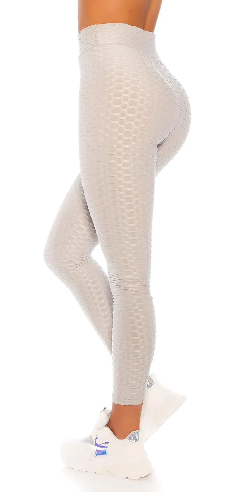Leggings texturizados gris