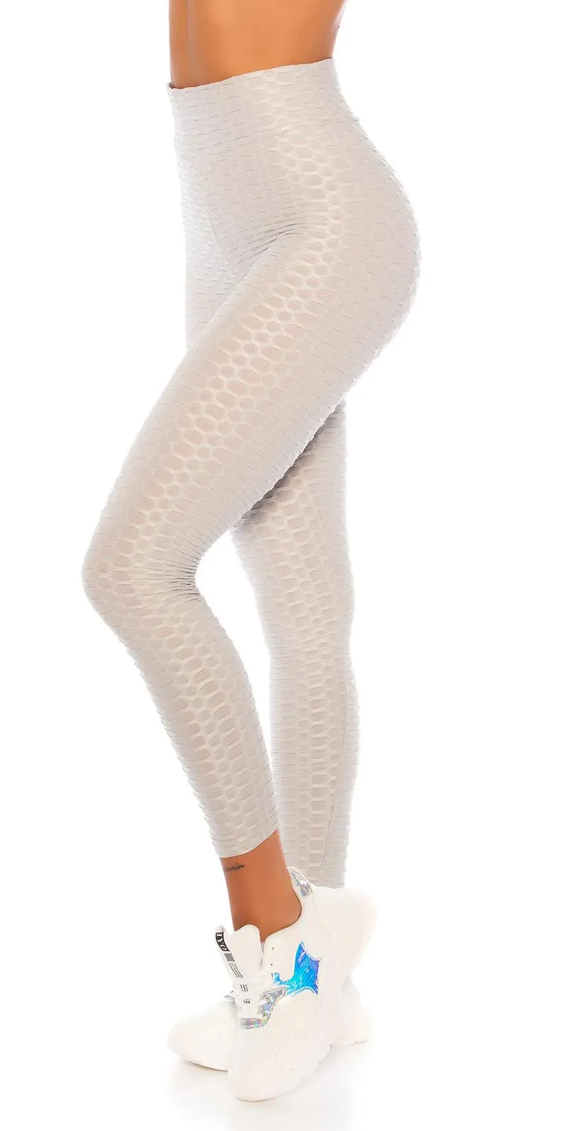 Leggings texturizados gris