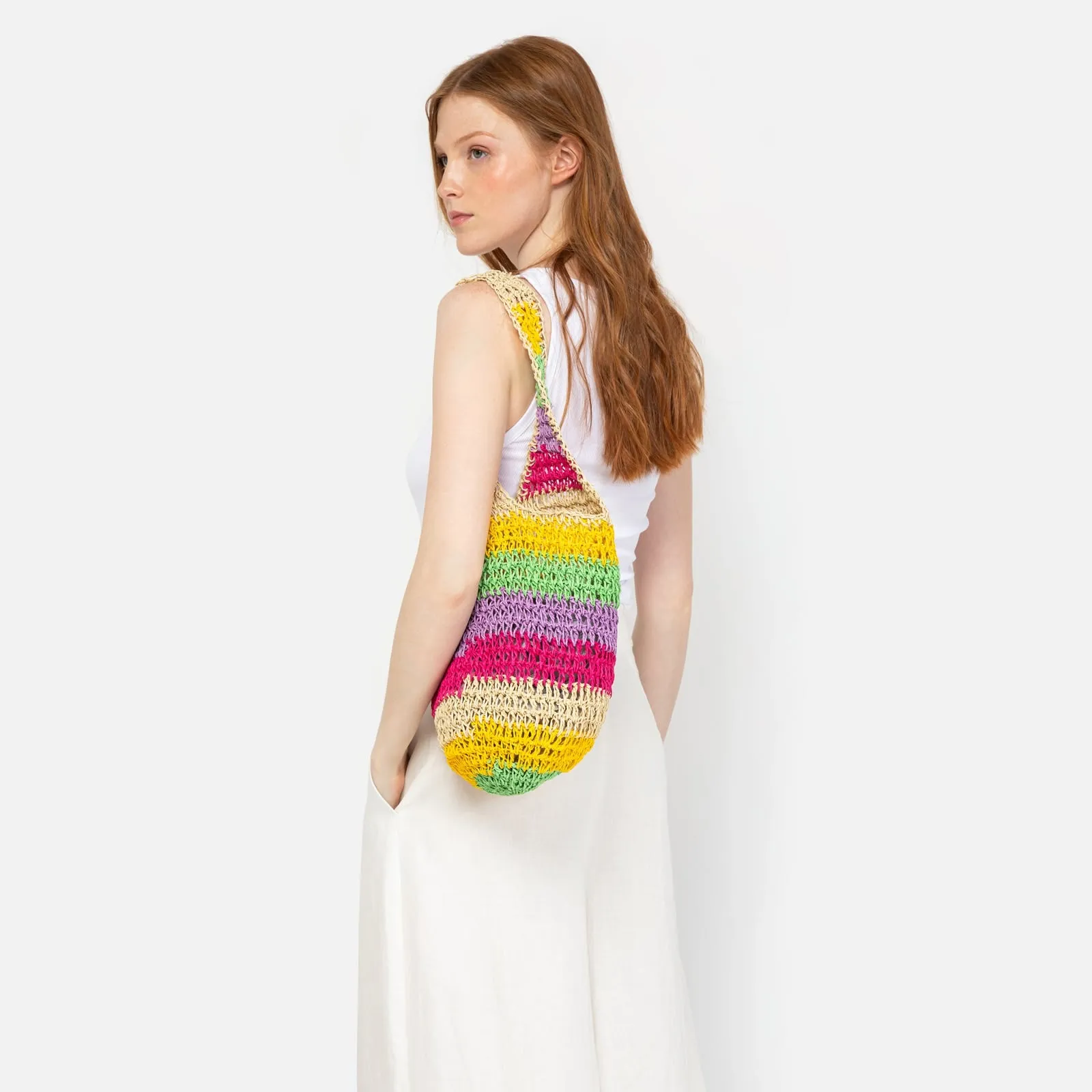 Legi bolso de hombro efecto rafia