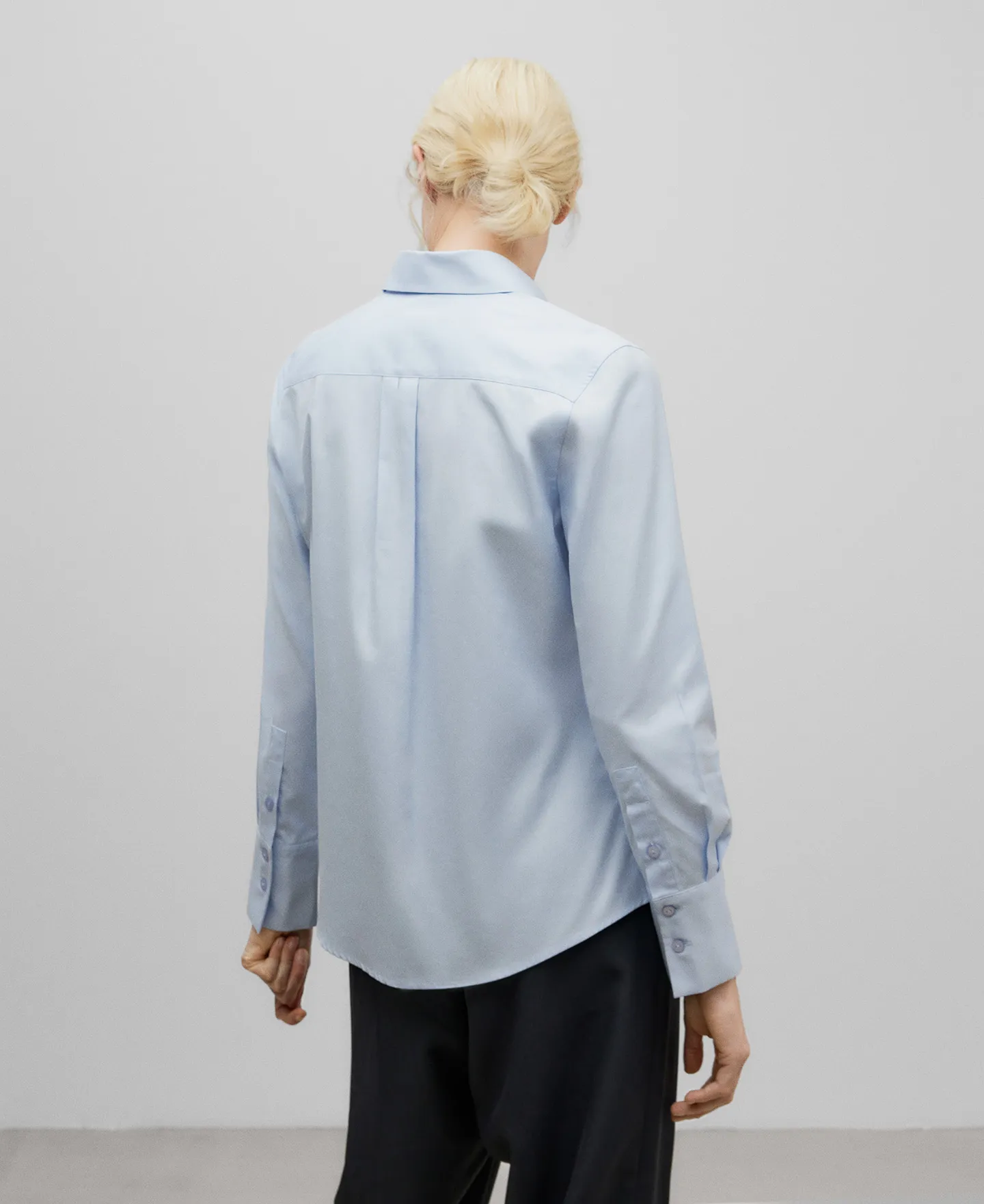 Light blue cotton shirt for women