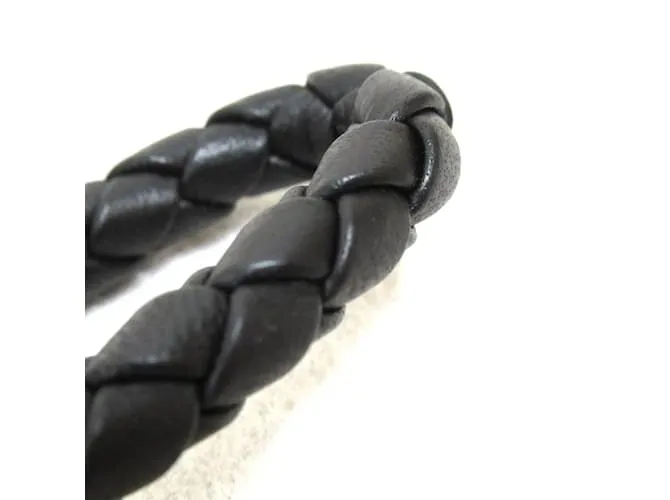 Llavero de cuero negro Bottega Veneta 