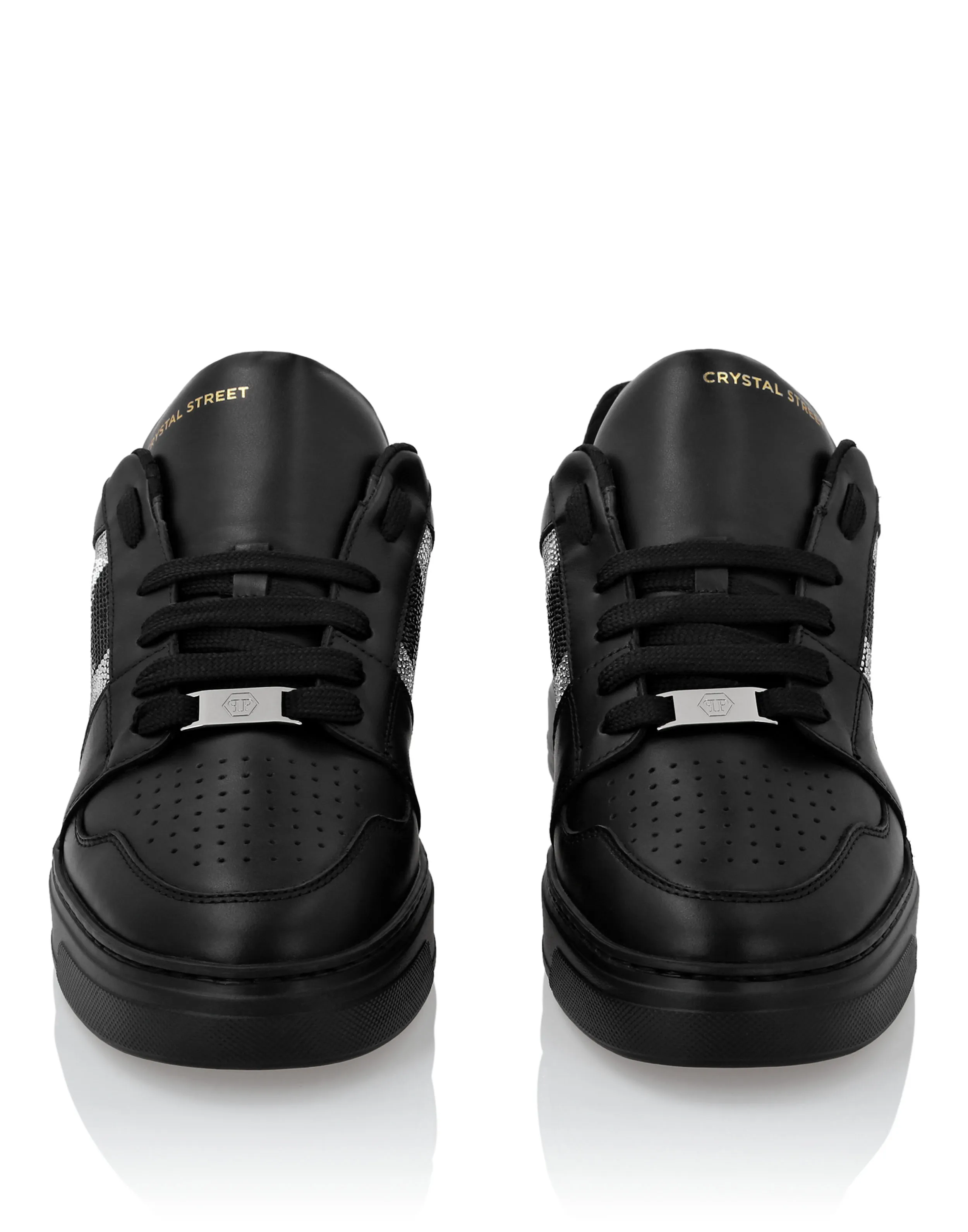 LOTOP CRYSTAL LEATHER SNEAKERS SKULL&BONES