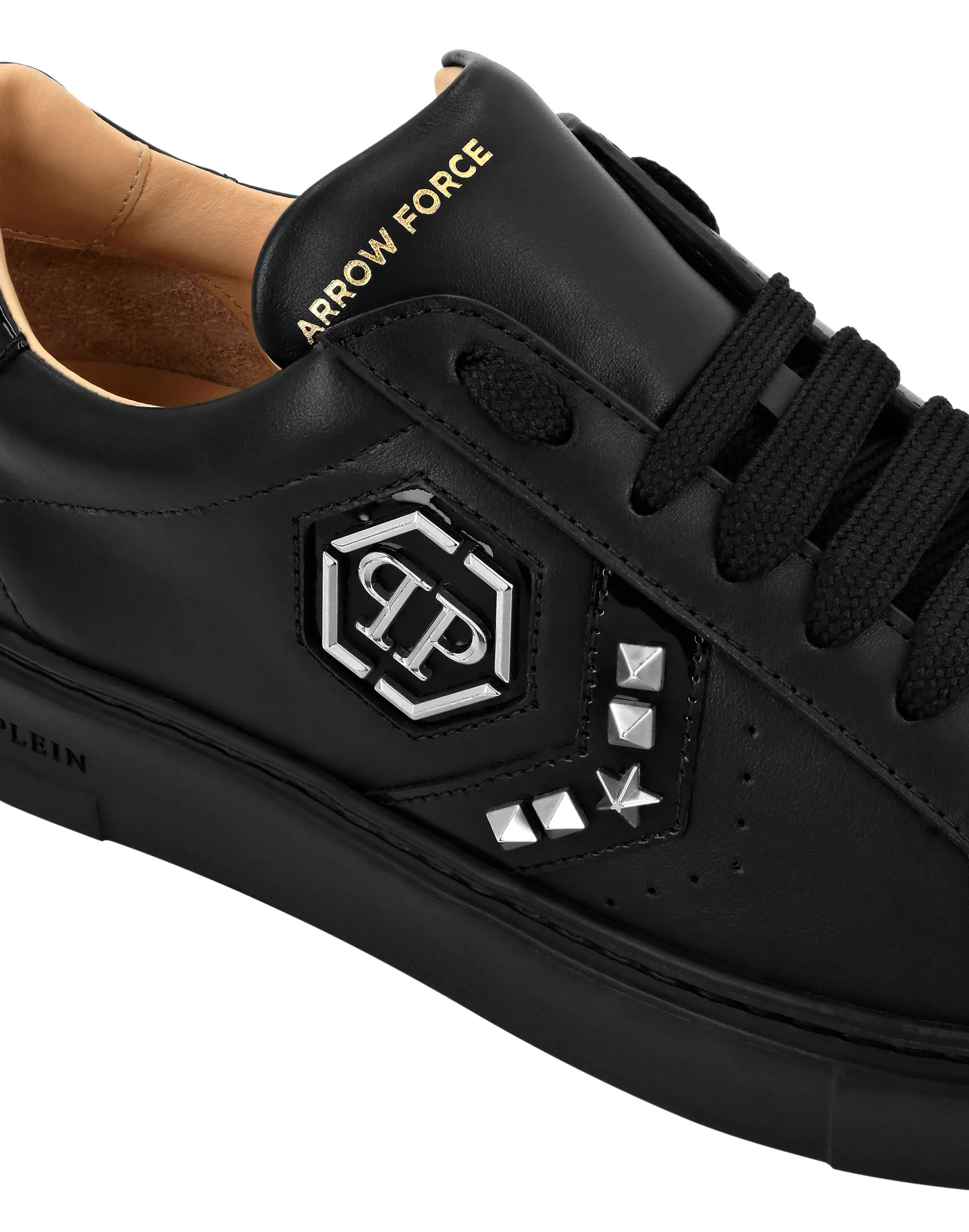 LOTOP LEATHER ARROW FORCE STUDS SNEAKERS