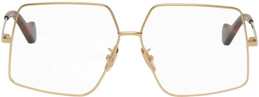Loewe Gold Oversized Square Glasses